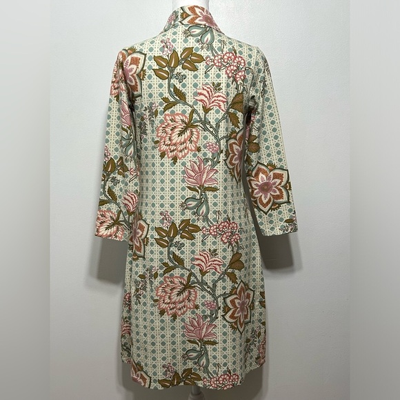 Spartina 449 Nora Dress Calm Waters Floral Cane Blue - Picture 9 of 16